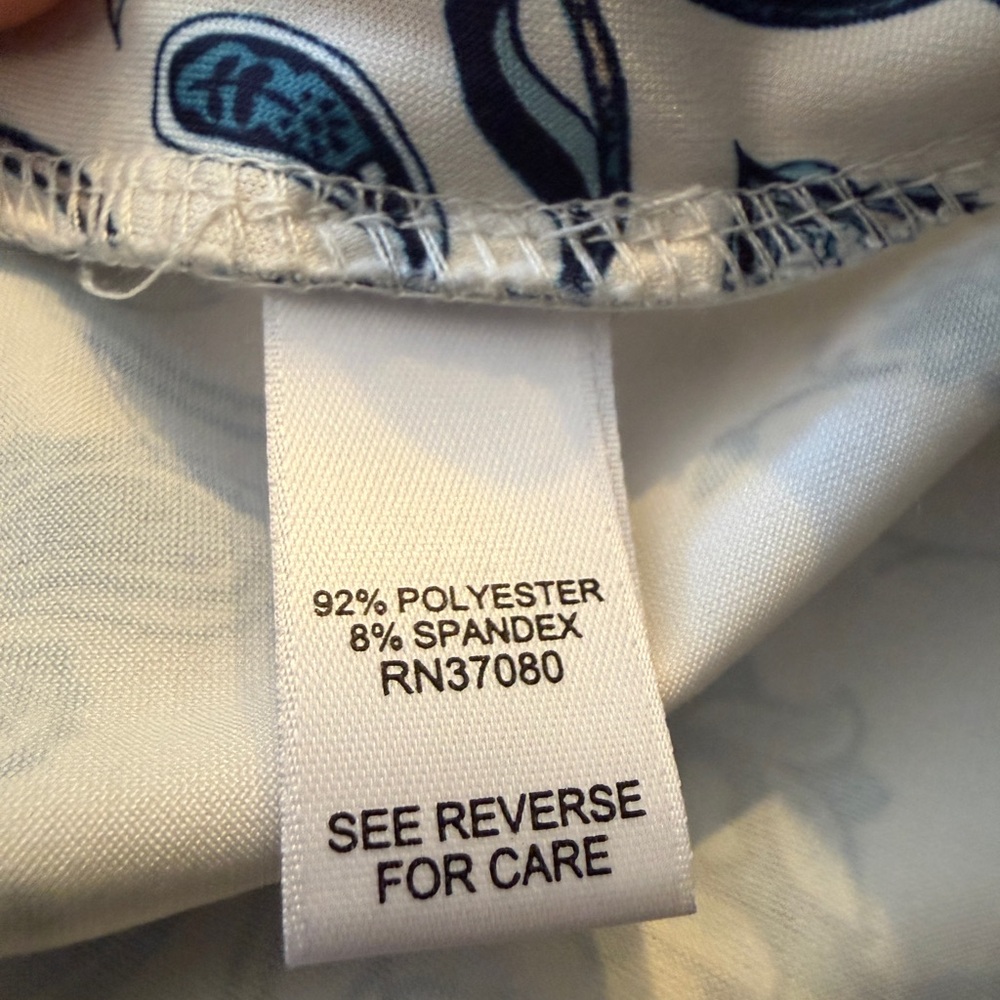 Cato Cream & Teal Paisley Wide-Leg Pants - Picture 7 of 9